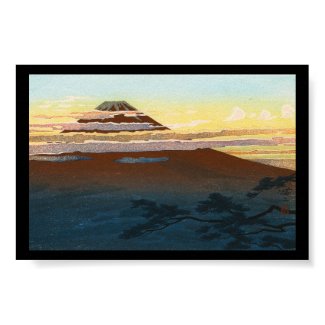 Cool japanese mountain fuji sunset clouds scenery poster