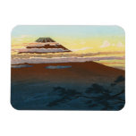 Cool japanese mountain fuji sunset clouds scenery magnet