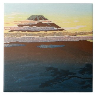 Cool japanese mountain fuji sunset clouds scenery tiles