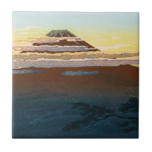Cool japanese mountain fuji sunset clouds scenery tiles