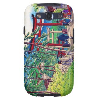 Cool japanese mountain tori gate people scenery galaxy s3 cover