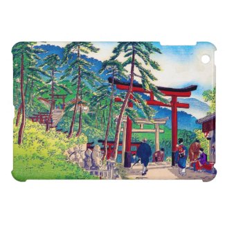 Cool japanese mountain tori gate people scenery case for the iPad mini