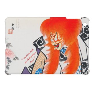 Cool japanese oriental tadamasa kabuki warrior art case for the iPad mini
