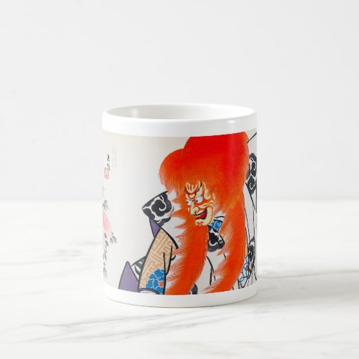 Cool japanese oriental tadamasa kabuki warrior art coffee mugs