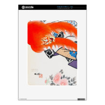 Cool japanese oriental tadamasa kabuki warrior art skin for iPad