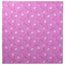 Cool japanese pink swirled pasta circle printed napkin 