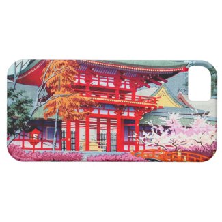 Cool japanese Red Temple Spring Asano Takeji iPhone 5 Cover