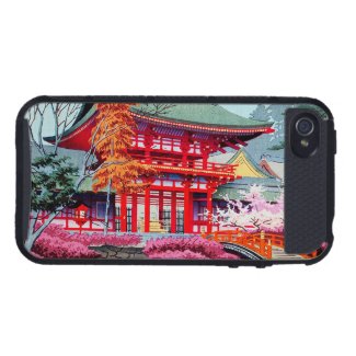Cool japanese Red Temple Spring Asano Takeji iPhone 4 Covers