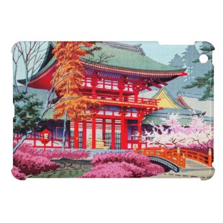 Cool japanese Red Temple Spring Asano Takeji iPad Mini Case
