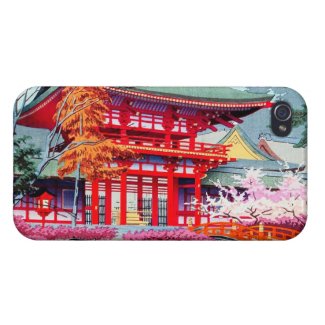 Cool japanese Red Temple Spring Asano Takeji Case For iPhone 4
