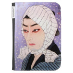 Cool japanese Shunsen Natori Kabuki actor Kindle Case