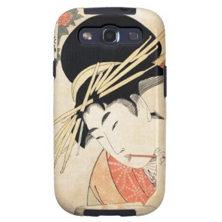 Cool japanese vintage ukiyo-e geisha portrait samsung galaxy SIII cases