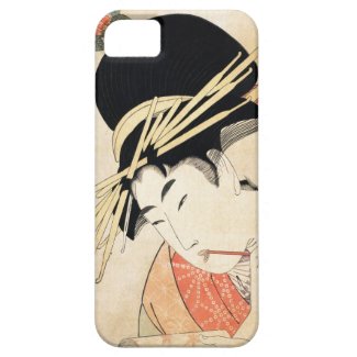 Cool japanese vintage ukiyo-e geisha portrait iPhone 5 case