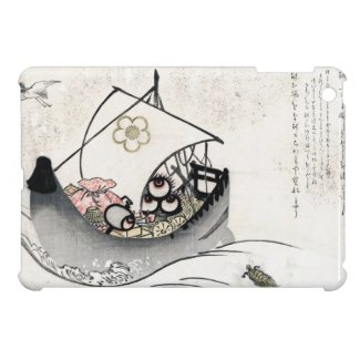 Cool japanese vintage ukiyo-e myth legend boat art iPad mini cover