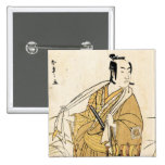 Cool japanese vintage ukiyo-e samurai tattoo art pin