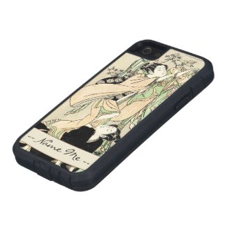 Cool japanese vintage ukiyo-e scroll two geishas iPhone 5 covers