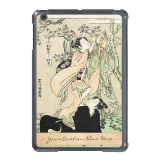 Cool japanese vintage ukiyo-e scroll two geishas iPad mini cover