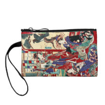 Cool japanese vintage ukiyo-e trio geisha scroll coin purse
