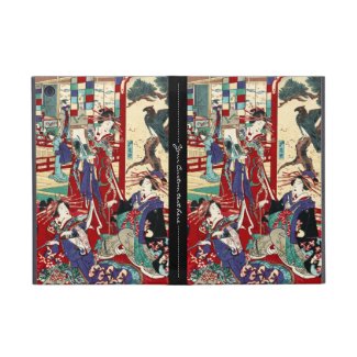 Cool japanese vintage ukiyo-e trio geisha scroll iPad mini cases
