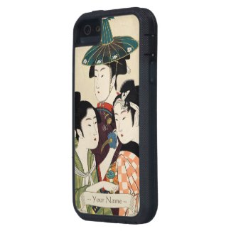 Cool japanese vintage ukiyo-e trio lady geisha art iPhone 5 covers