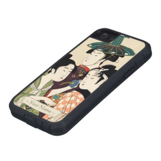 Cool japanese vintage ukiyo-e trio lady geisha art iPhone 5 covers