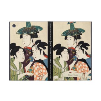 Cool japanese vintage ukiyo-e trio lady geisha art iPad mini cases