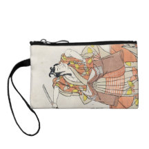 Cool japanese vintage ukiyo-e warrior old scroll coin wallet