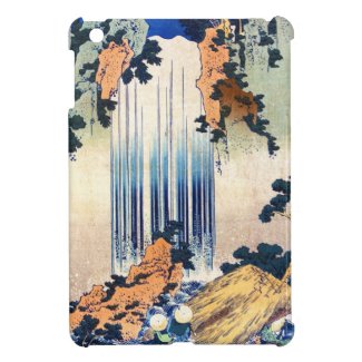 Cool japanese vintage ukiyo-e waterfall Hokusai iPad Mini Cases