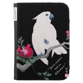 Cool japanese white cockatoo parrot tropical bird cases for the kindle