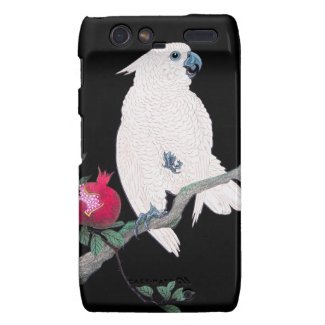 Cool japanese white cockatoo parrot tropical bird motorola droid RAZR cases