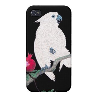 Cool japanese white cockatoo parrot tropical bird covers for iPhone 4