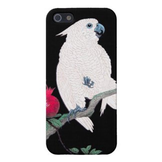 Cool japanese white cockatoo parrot tropical bird cases for iPhone 5