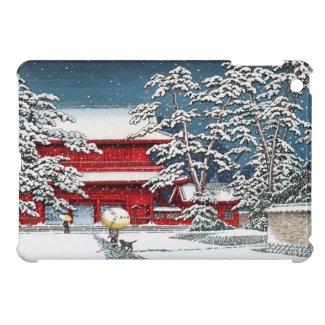 Cool japanese winter temple shrine kyoto scenery case for the iPad mini