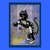 Cool Jazz Alley Cat Poster posters