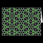 Cool kalieodscopic flowers purple and green cards