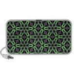 Cool kalieodscopic flowers purple and green speakers