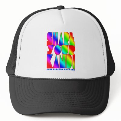 cool Kandi raver girls or guys party rave hat by dustyvinyldesign