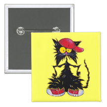 Cool Kat Hip Hop Button