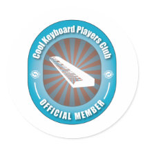 Cool Keyboard Players Club stickers