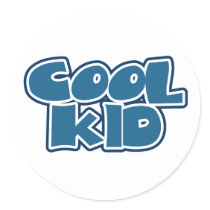 Cool Kid Round Stickers