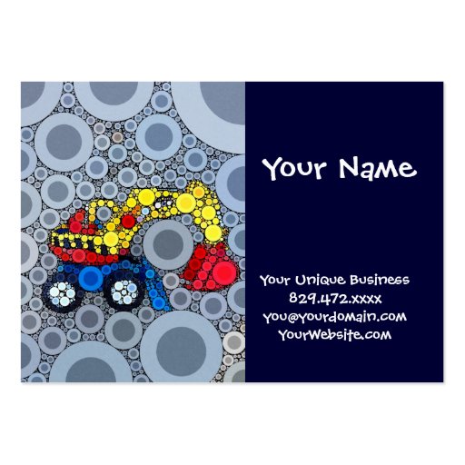 Cool Kids Construction Truck Excavator Digger Business Cards (front side)