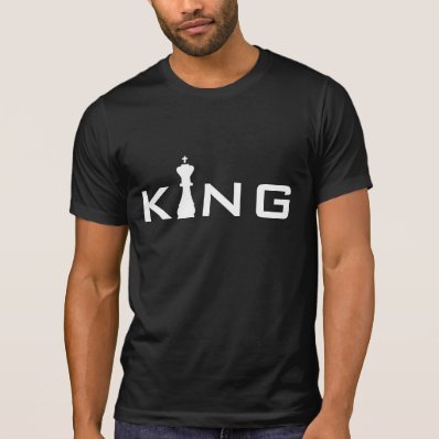 Cool King Typography Chess Player Tee Shirt