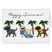 Cool Labradors Cartoon Greeting Cards