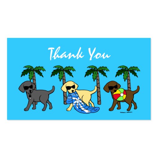 Cool Labradors Thank You Card Business Cards
