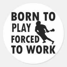 Cool Lacrosse Designs Round Stickers
