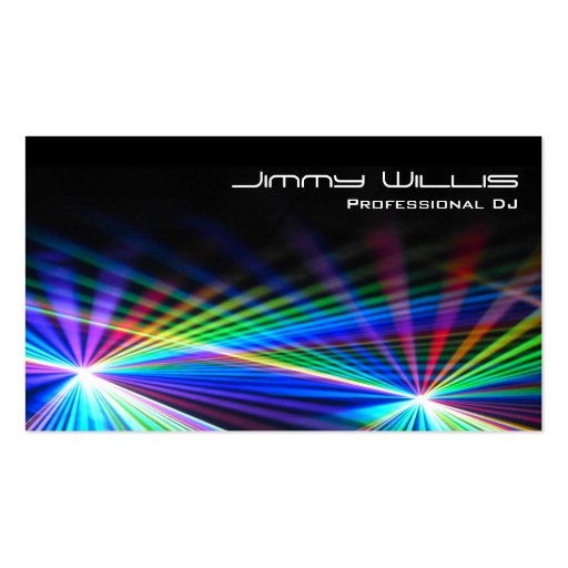Cool Laser Light Club - DJ Business Card