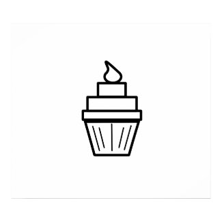 Cool layered cupcake print
