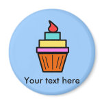 Cool layered cupcake with cherry magnets