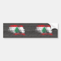 Cool Lebanese flag design Bumper Stickers