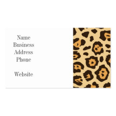 Cool Leopard Print Pattern Gifts for Her Business Card